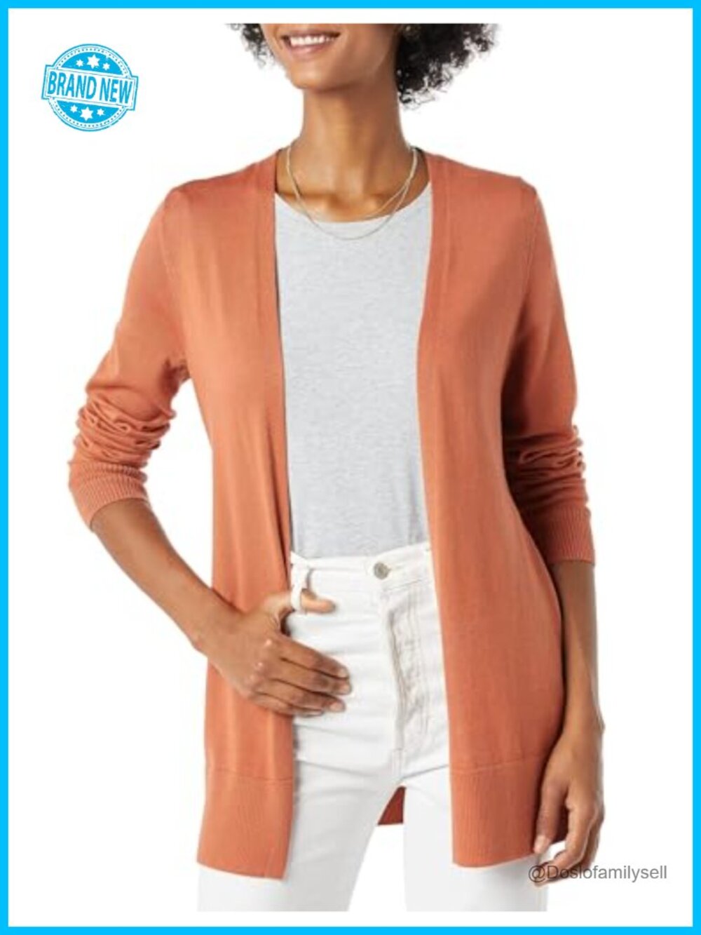 Women's Lightweight Open-Front Long Cardigan Sweater Regular Fit
